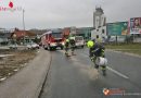 Oö: Drei Feuerwehren nach Lkw-Treibstoffaustritt auf Schiedlberger Bezirksstraße im Einsatz
