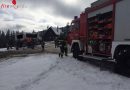 Stmk: Bergung eines hängenden Tankwagens auf der Stoffhütte in Osterwitz