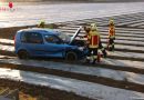 Oö: Unfall mit verletzter Person in Pasching – ein Pkw ins Feld geschleudert