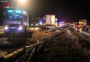 Oö: Sattelzug durchbricht Mittelleitschiene auf Welser Autobahn bei Pucking
