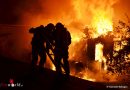 Deutschland: Gartenhaus in Ratingen in Vollbrand