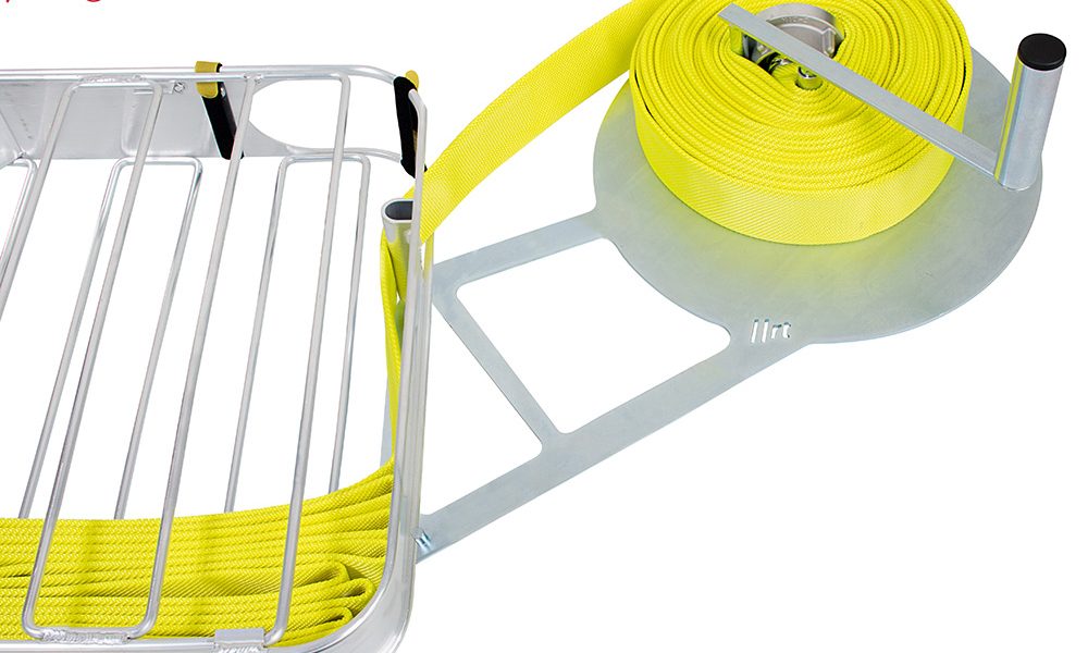 SCHLAUCHTRAGEKORB C/KL SEITENTEIL KLAPPBAR / GEM. DIN 14827 - Brandschutz Attergau