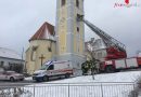 Nö: Personenrettung mit Drehleiter vom Kirchturm in Retz