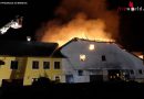 Oö: Neun Feuerwehren bekämpfen Bauernhofgroßbrand in Rohrbach-Berg / Alarmstufe III