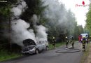 Oö: Pkw auf der Stadl-Pauraer-Straße in Rüstorf ausgebrannt