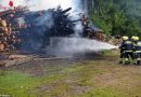 Stmk: Vermutete Brandstiftung am Muttertag → brennender Holzstapel in Schwanberg