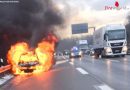 Deutschland: Auto auf A46 bei Schwelm in Vollbrand