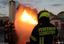 Oö: Hohlstrahlrohr-Heißausbildung bei der Feuerwehr Schwertberg
