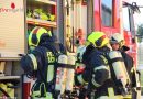 Oö: Brandszenario bei neuer Lagerhalle in Schwertberg beübt