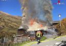 Schweiz: Stall bei Scuol vollständig niedergebrannt