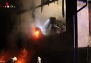 Stmk: 28 Minuten nach Jahresbeginn 2016 Wirtschaftsgebäude in Eibiswald in Flammen