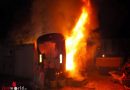 Oö: Baustellen-Container in Steyr in Vollbrand