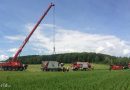 Oö: Bergung eines umsturzdrohenden Lkw in Steyr