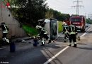 Oö: Fahrzeug kracht in Steyregg gegen Viadukt-Böschung