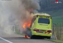 Schweiz: Rettungsfahrzeug auf der A2 bei Tenniken ein Raub der Flammen