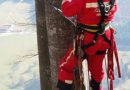 Oö: Feuerwehr-Höhenretter holen Paragleiter aus 25 m Höhe von Baum