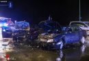 Oö: Auto brennt nach Kreuzungsunfall in Thalheim bei Wels