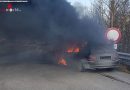 Oö: Autobrand auf der A8 bei Tumeltsham