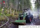 Tirol: Traktor brannte im Wald in Uderns