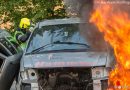 Oö: Unfall- und Brandszenarien am Übungsvormittag 2016 der Feuerwehr Alkoven