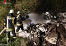 Deutschland: Brennender Müllberg nahe Ulrichstein – zweistündiger Feuerwehreinsatz