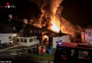 Bayern: Stallgebäude brennt bei Großbrand am Untersalzberg komplett nieder