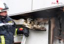 Nö: Fassadenbrand im Industriegebiet in Unterwaltersdorf