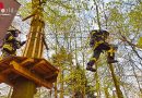 Deutschland: Außergewöhnliche Ausbildung in Velbert → mit Atemschutz im Klettergarten