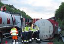 Ktn: Umpumparbeiten durch die Feuerwehr nach Lkw-Unfall auf der A10