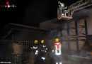 Ktn: Holzlagerbrand in Villach → Brandbekämpfung bei -13°C