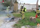 Nö: Feuerwehr löscht Lagerfeuer & Türöffnung mit Person in Wohnung in Vösendorf