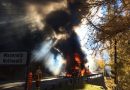 Schweiz: Mit Waschmaschinen beladener Lkw in Flammen aufgegangen