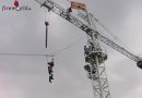 Nö: Waidhofener Höhenrettergruppe übt mit Feuerwehr Horn auf Turmdrehkran