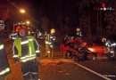 Oö: Auto in Waldstück geschlittert – drei Verletzte bei Waldkirchen am Wesen