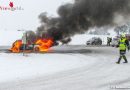 Oö: Auto in Waldneukirchen in Vollbrand