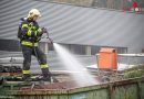 Oö: Containerbrand im Gewerbegebiet Winkeln während Allerheiligen-Veranstaltung