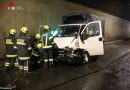 Oö: Seriencrash in Tunnel auf der Pyhrnautobahn durch Glatteis