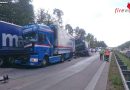 Deutschland: Schwierige Anfahrt zu Autobahnunfall mit fünf Lkw auf der BAB 5
