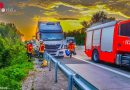 Deutschland: Wasserschaden & auslaufender Dieselkraftstoff nach Unfall mit Lkw bei Weingarten