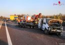 Oö: Lkw-Unfall auf der A25 hat auch Ölwehr-Gewässer-Einsatz zur Folge