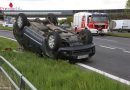 Oö: Verkehrsunfall mit Fahrzeugüberschlag auf der Innviertler Straße in Wels-Neustadt