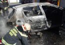 Wien: Autobrand nach Verkehrsunfall in Wien-Floridsdorf