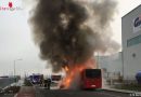 Deutschland: Linienbus in Worms in Flammen