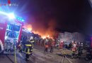 Nö / Bgld: FF Wiener Neustadt bei Großbrand in Wulkaprodersdorf im Assistenzeinsatz