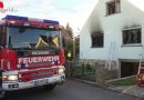 Nö: Erdgeschoß eines Wohnhauses in Wullersdorf in Vollbrand