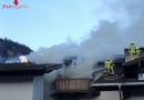 Tirol: Sieben Feuerwehren mit drei Hubrettungsgerät bei Saunabrand in Hotel in Zell am Ziller im Einsatz