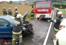 Oö: Frontalzusammenstoß bei Zwettl an der Rodl fordert vier Verletzte