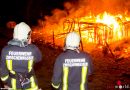 Vbg: Zu Fuß zum in Vollbrand stehenden Objekt in Zwischenwasser