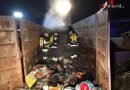 Stmk: Müllcontainer in Berndorf in Vollbrand