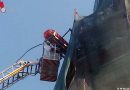 Nö: Bauarbeiter aus 25m Höhe von Gerüst gerettet